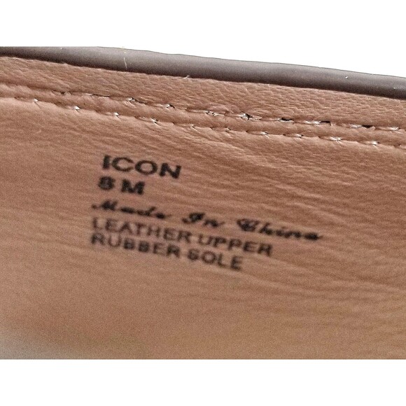 DONALD J PLINER Women's Icon Cracked Leather Metallic Bronze Loafers Sz 8 - Picture 11 of 15